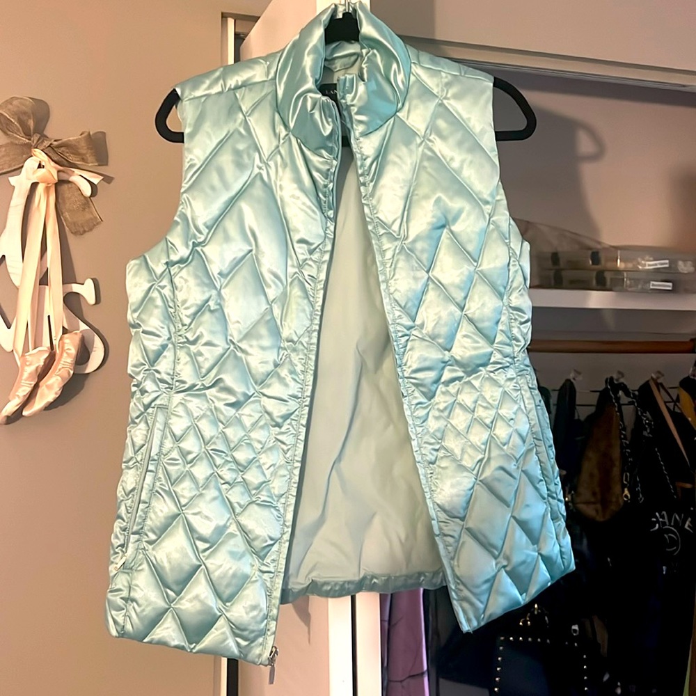 Beautiful Blue Insulated Vest Lands End Small